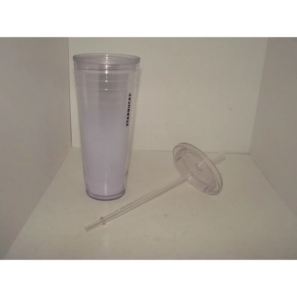 Starbucks Ombre Acrylic Screw Lid & Straw Cold Cup Tumbler 24oz Venti Cold 2012 - Picture 4 of 9